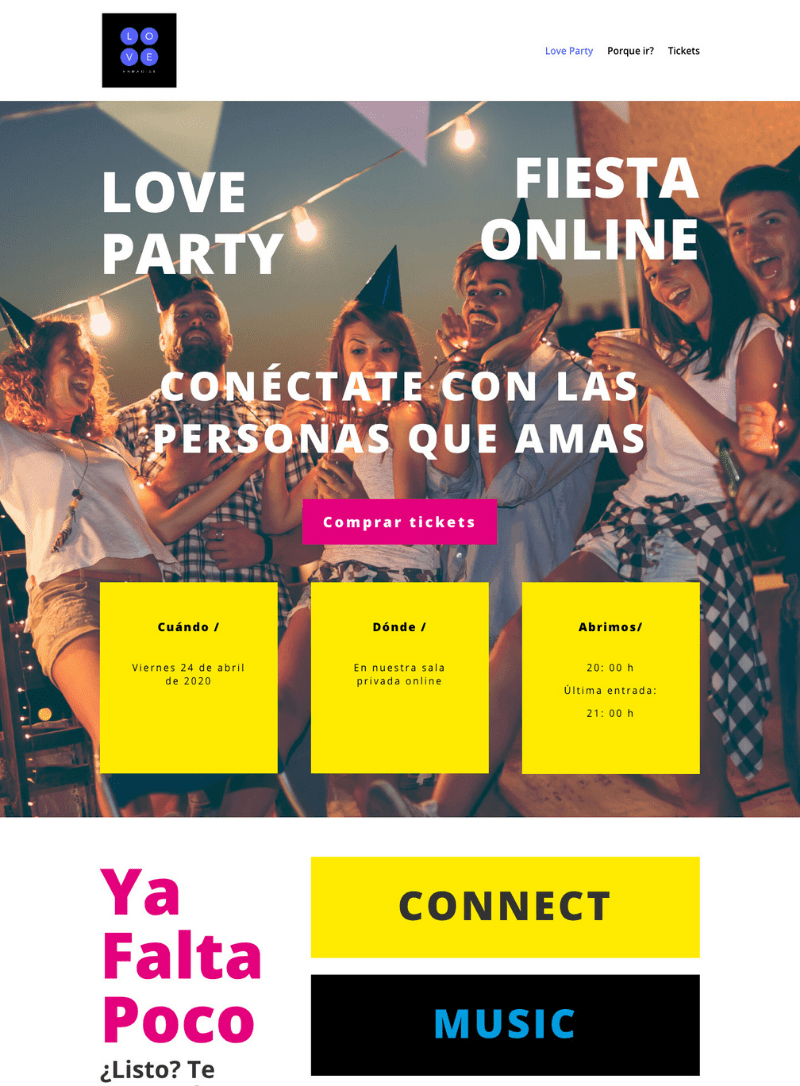 we work section diferente love party